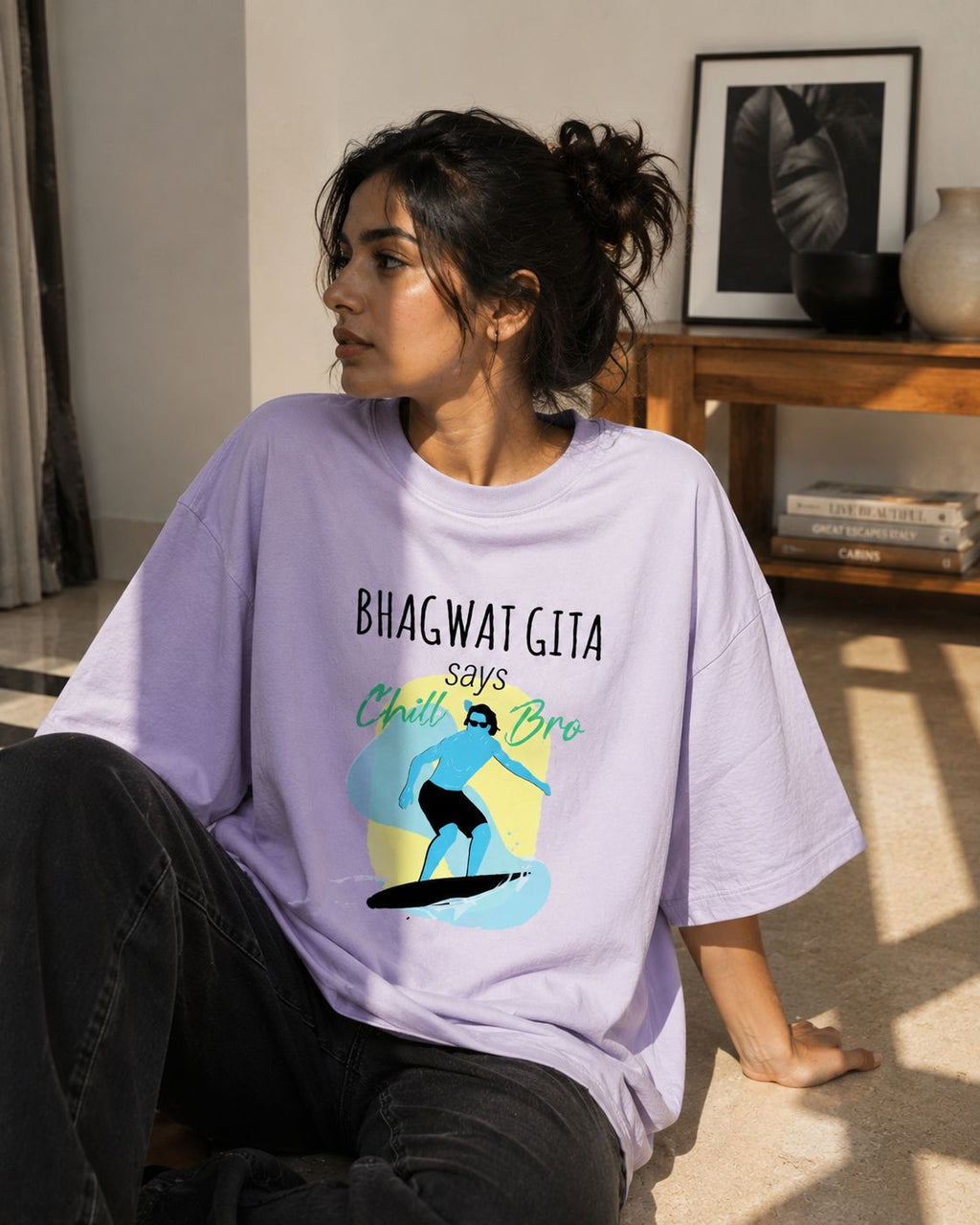 Krishna Says - Unisex Terry Oversized Tee