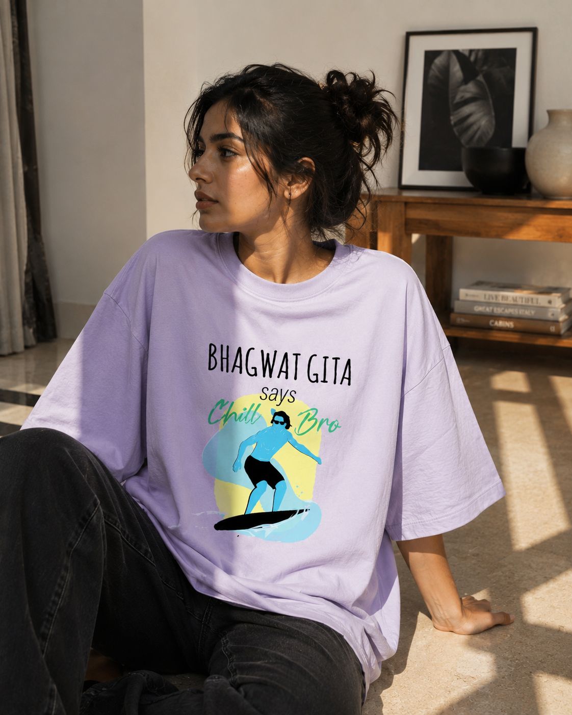 Krishna Says - Unisex Terry Oversized Tee