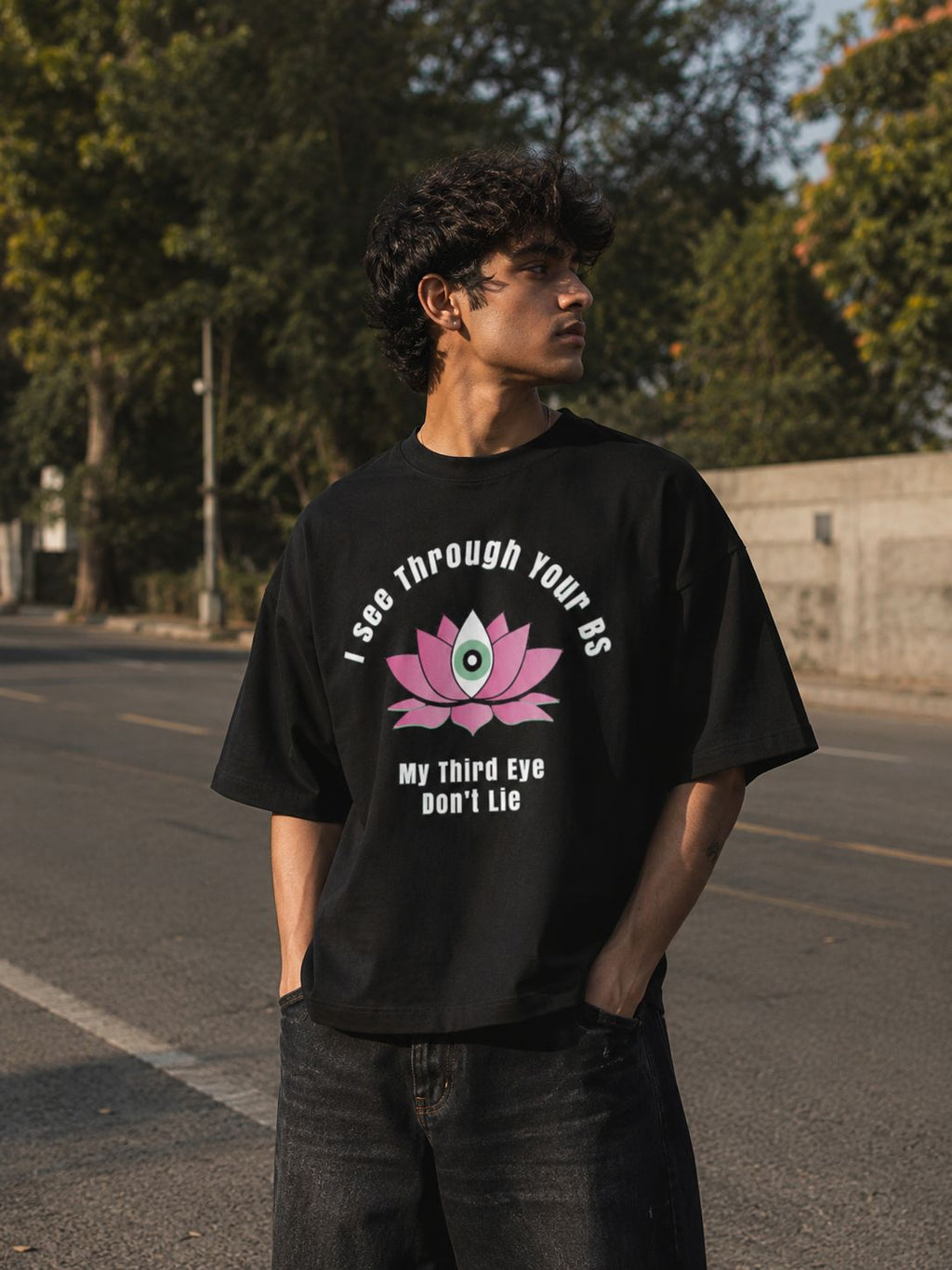I See Through Your BS - Unisex Terry Oversized Tee