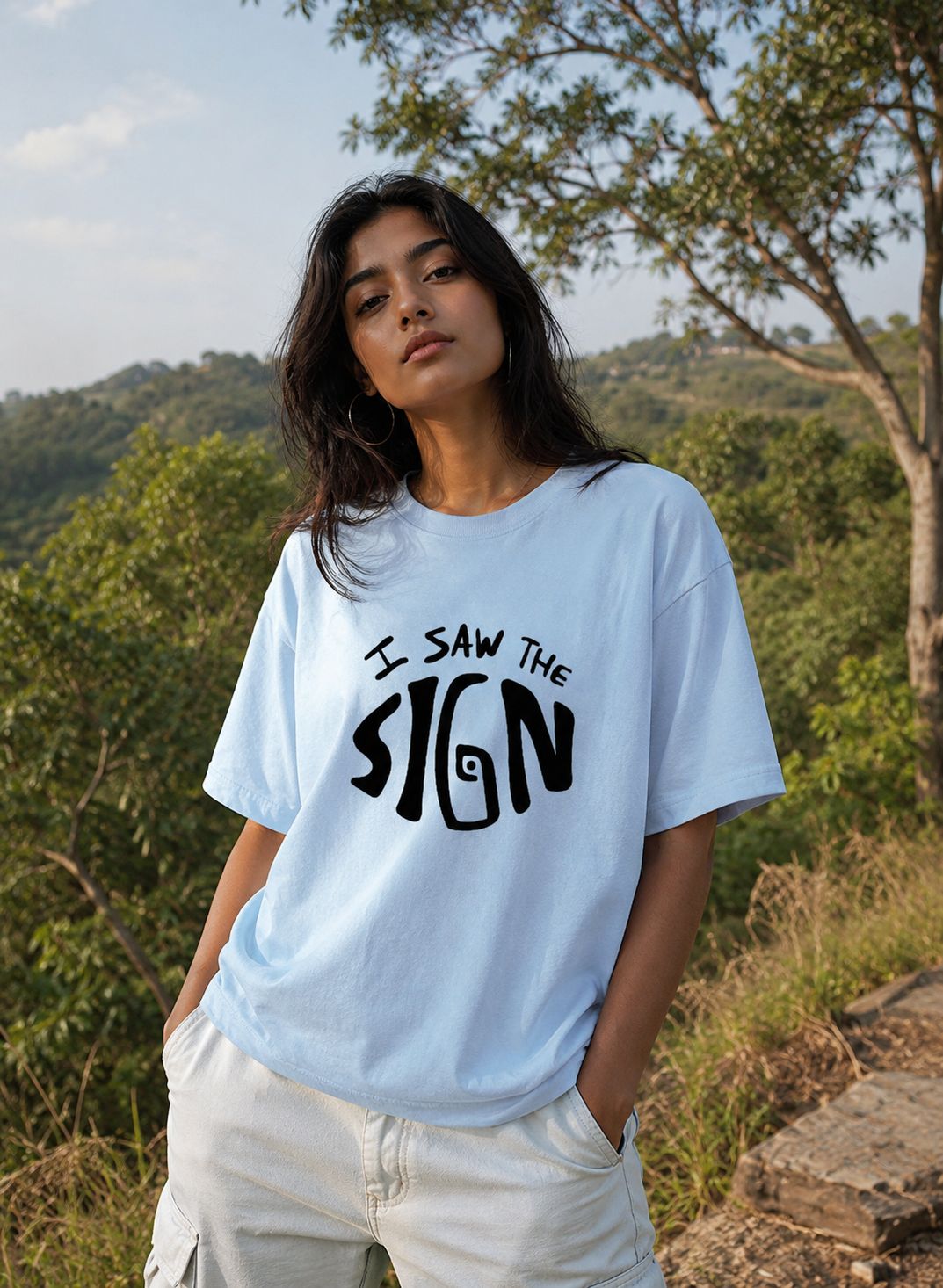 I Saw the Sign / The High Priestess Card - Unisex Stretch T-shirt