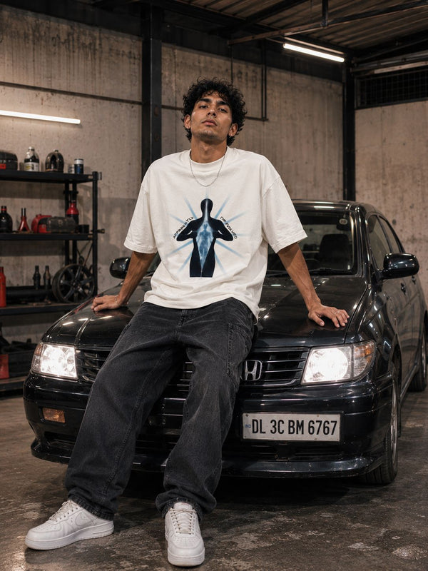 I have Evolved / Judgement Card - Unisex Terry Oversized Tee